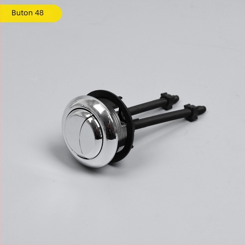 Buton de spălare pentru rezervorul de toaletă – rotund, apăsare dublă, comutator capac, stil modern simplu, Minzhong