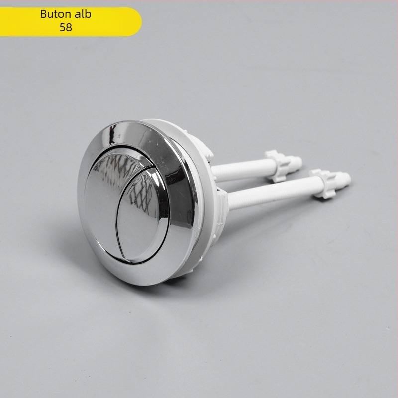 Buton de spălare pentru rezervorul de toaletă – rotund, apăsare dublă, comutator capac, stil modern simplu, Minzhong
