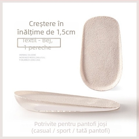 Talpă interioară de înălțare din silicon, unisex, potrivită pentru adidași, pantofi din piele și botine