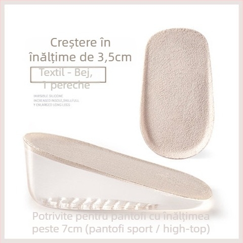 Talpă interioară de înălțare din silicon, unisex, potrivită pentru adidași, pantofi din piele și botine