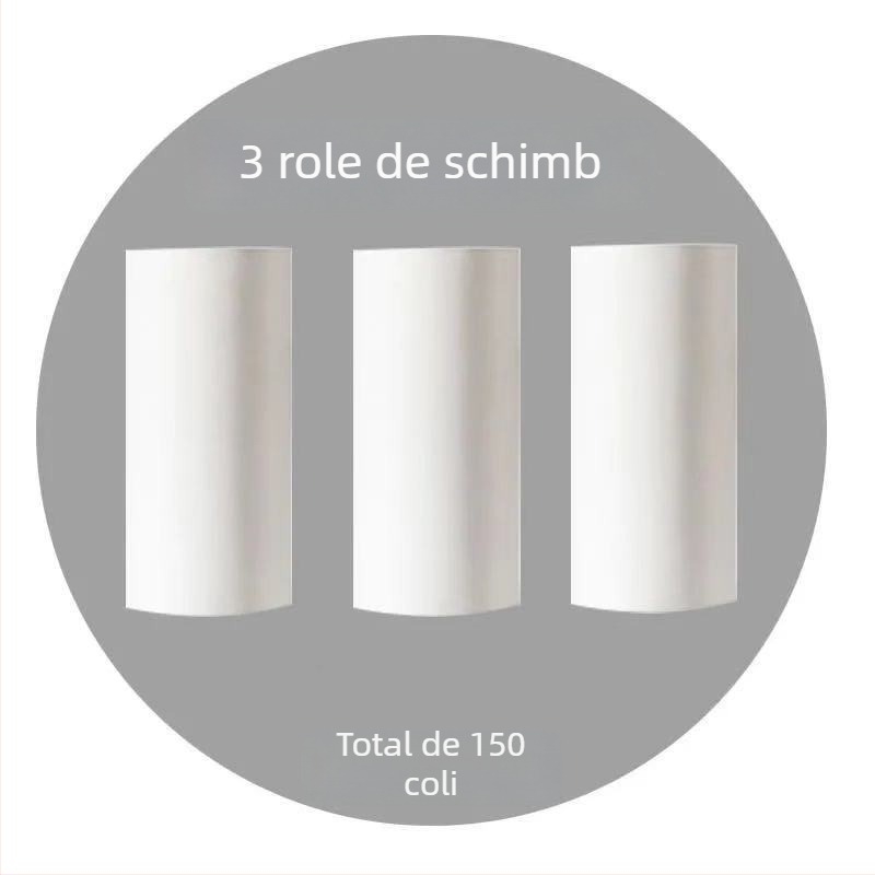 Rulou lipicios pentru păr și praf, cu foi detașabile pentru haine