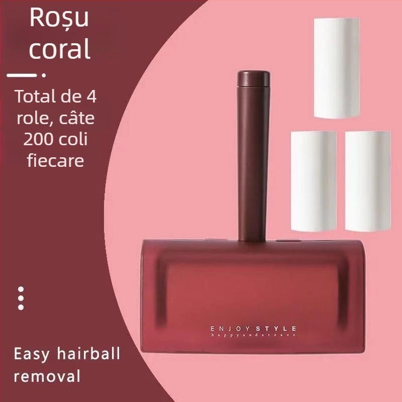 Rulou lipicios pentru păr și praf, cu foi detașabile pentru haine