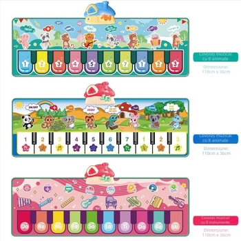 Covoraș de pian cu înregistrare pentru copii – muzică cu animale, pătură interactivă de joacă