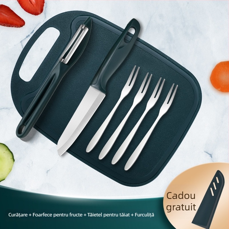 Curățător de fructe și legume - oțel inoxidabil și plastic, multifuncțional, Creative Woodworking Room