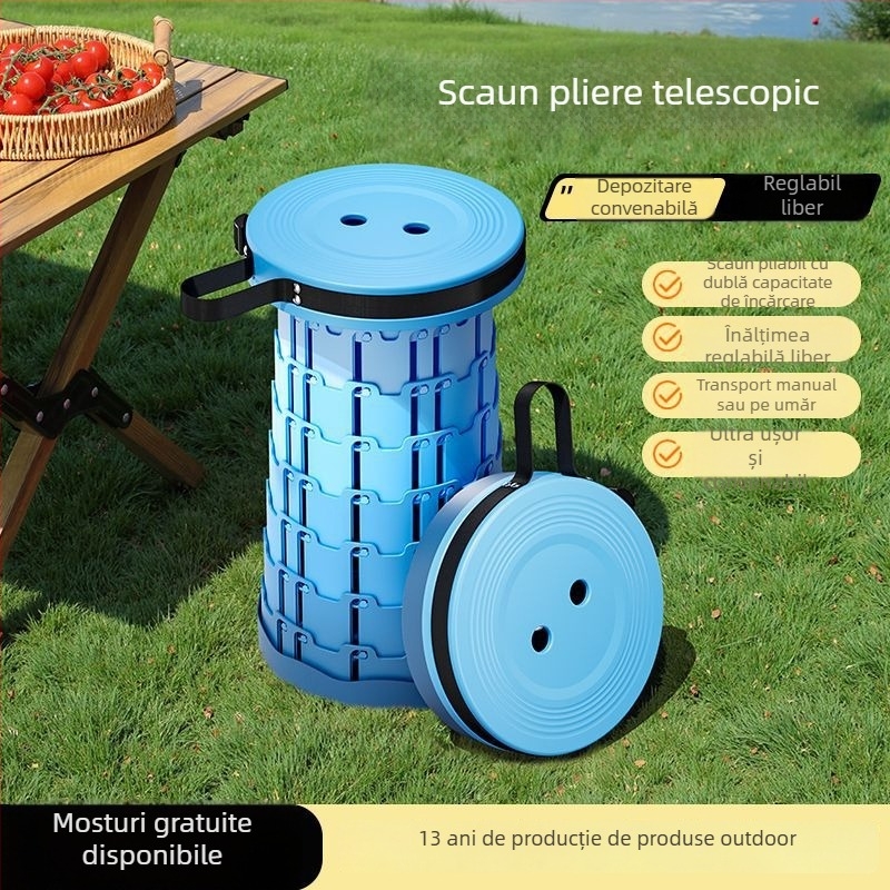 Liancai scaun plăstic pliabil, portabil pentru camping, picnic și pescuit