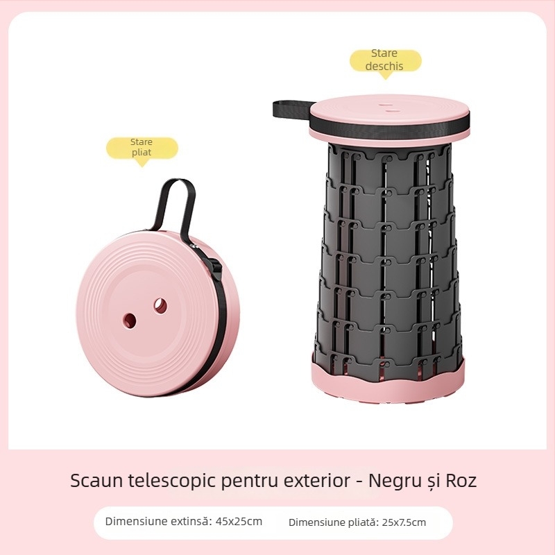 Liancai scaun plăstic pliabil, portabil pentru camping, picnic și pescuit