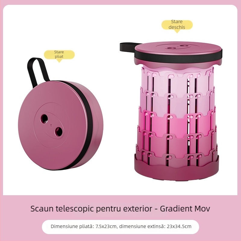 Liancai scaun plăstic pliabil, portabil pentru camping, picnic și pescuit