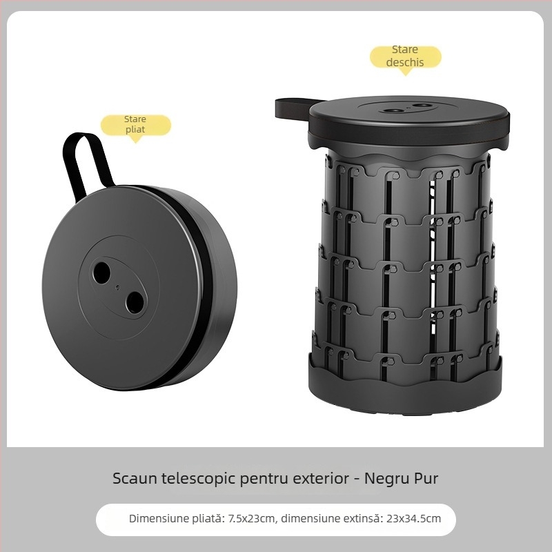 Liancai scaun plăstic pliabil, portabil pentru camping, picnic și pescuit