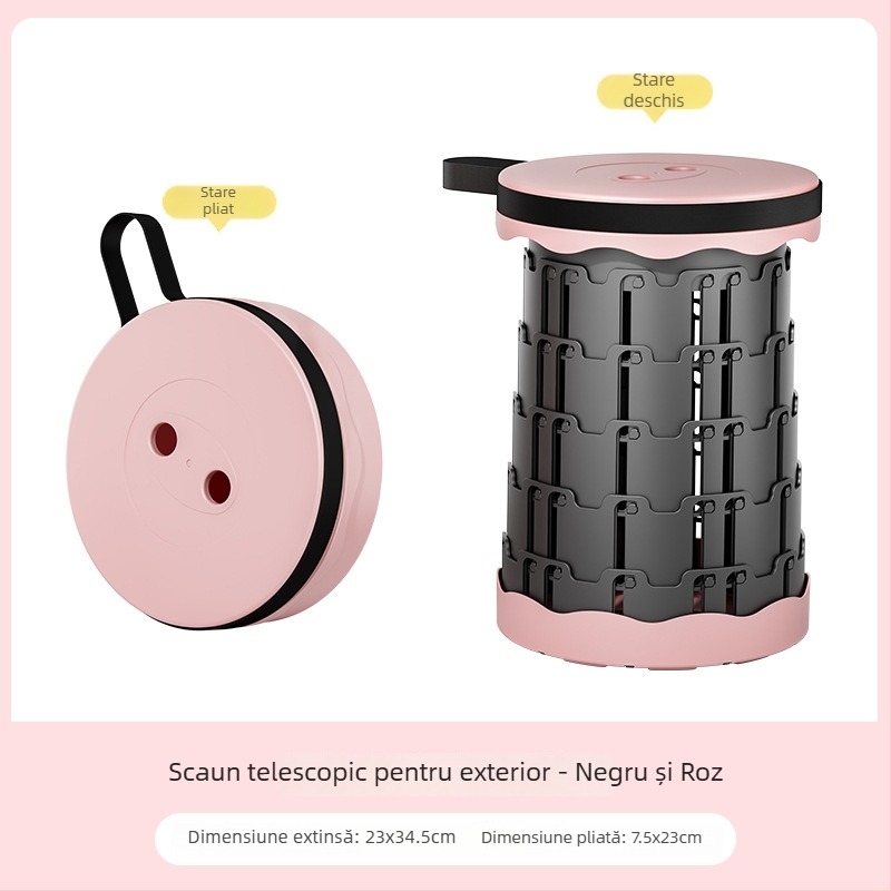 Liancai scaun plăstic pliabil, portabil pentru camping, picnic și pescuit