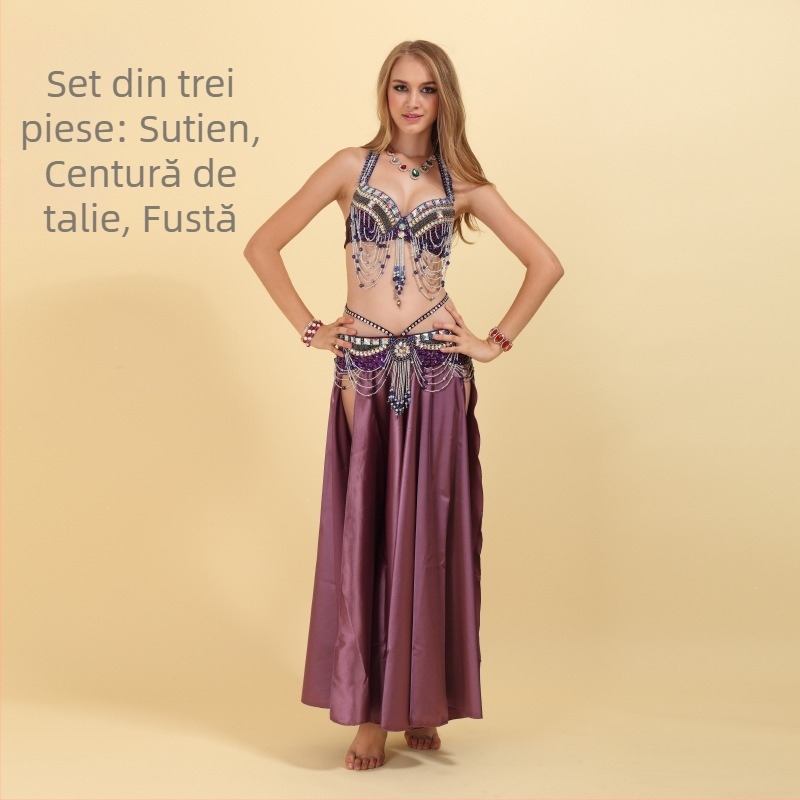 Costum de dans Belly Dance (70% poliester, 30% spandex) pentru femei 18-24, Primăvara 2023
