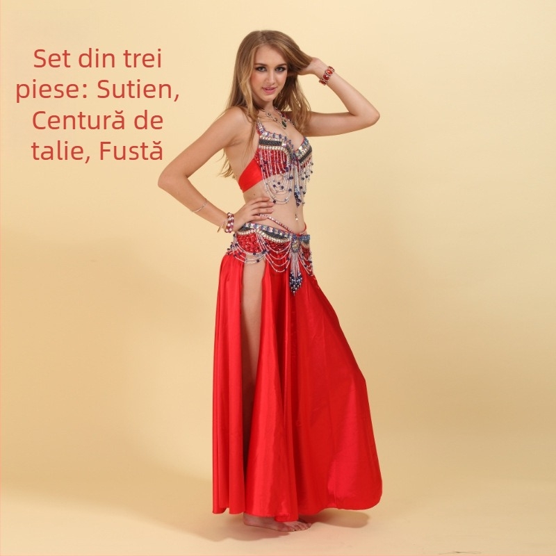 Costum de dans Belly Dance (70% poliester, 30% spandex) pentru femei 18-24, Primăvara 2023