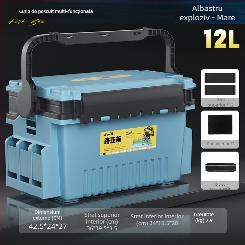 Cutie Antel pentru pescuit – depozitare multifuncțională pentru năluci și accesorii, material PP, capacitate 9–12