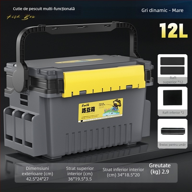 Cutie Antel pentru pescuit – depozitare multifuncțională pentru năluci și accesorii, material PP, capacitate 9–12