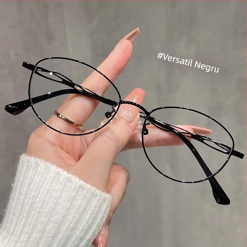 Ochelari de citit • Lentile PC • Protecție împotriva luminii albastre • Ramă metalică rotundă • Modelul 9506