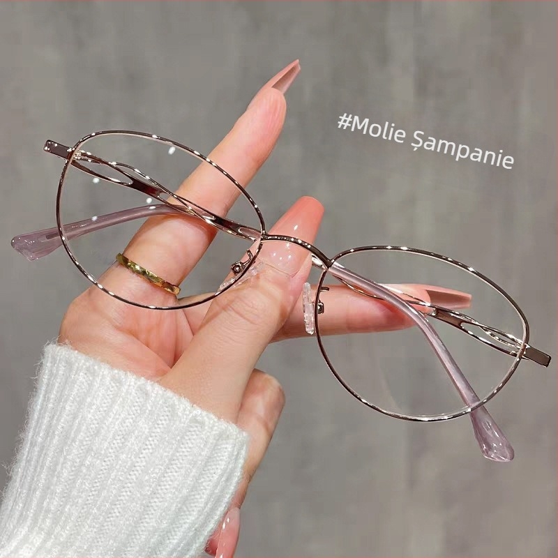 Ochelari de citit • Lentile PC • Protecție împotriva luminii albastre • Ramă metalică rotundă • Modelul 9506