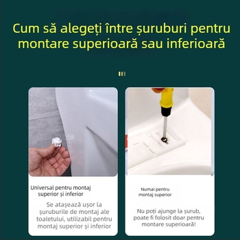 Șuruburi de fixare pentru capacul de toaletă și șuruburi de expansiune, accesorii universale pentru capac