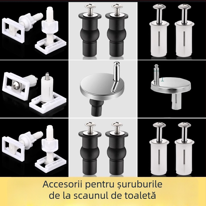 Șuruburi de fixare pentru capacul de toaletă și șuruburi de expansiune, accesorii universale pentru capac