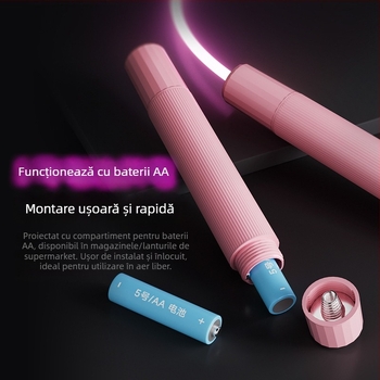 Sfoară luminoasă de sărit, PU material, pentru alergare, nu pentru copii