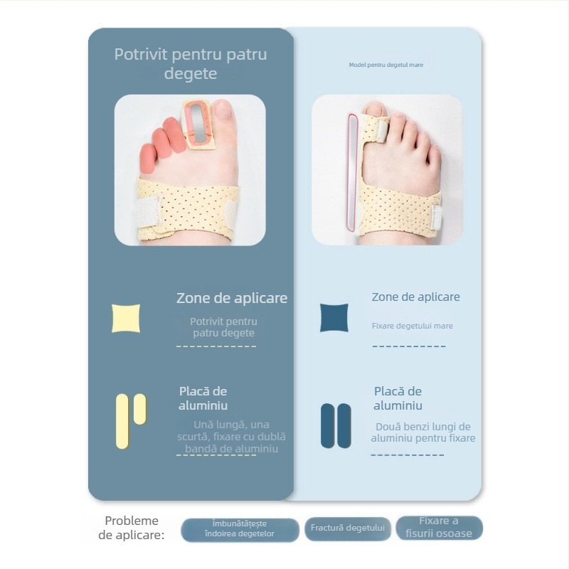 Protector ortotic pentru degetul de la picior și suport pentru mers, cu bandă de aluminiu; adult; pachet de 10; accesorii protecție sportivă