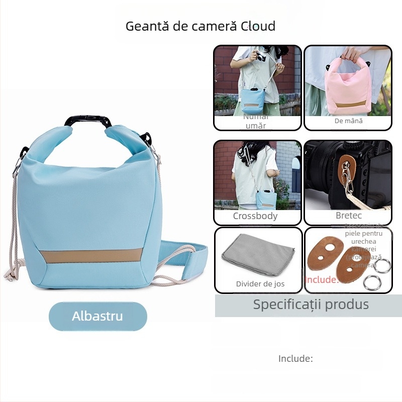 Geantă pentru cameră SLR din nylon, stil de umăr, unisex, lansată în toamna 2024