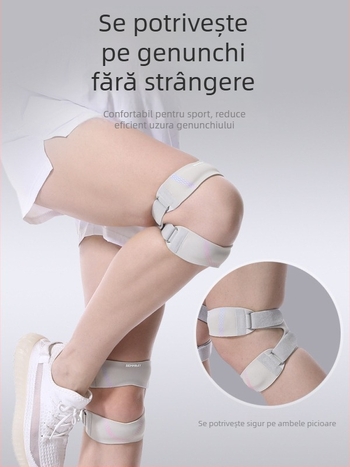 Bandă pentru genunchi cu curea anti-alunecare pentru patelă – Material poliester