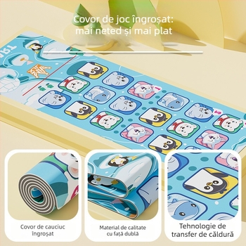 Joc de hochei pe masă - cinci în unu: curling și bowling, jucărie educațională interactivă pentru copii 4–6 ani, potrivit pentru interior