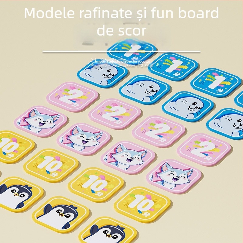 Joc de hochei pe masă - cinci în unu: curling și bowling, jucărie educațională interactivă pentru copii 4–6 ani, potrivit pentru interior