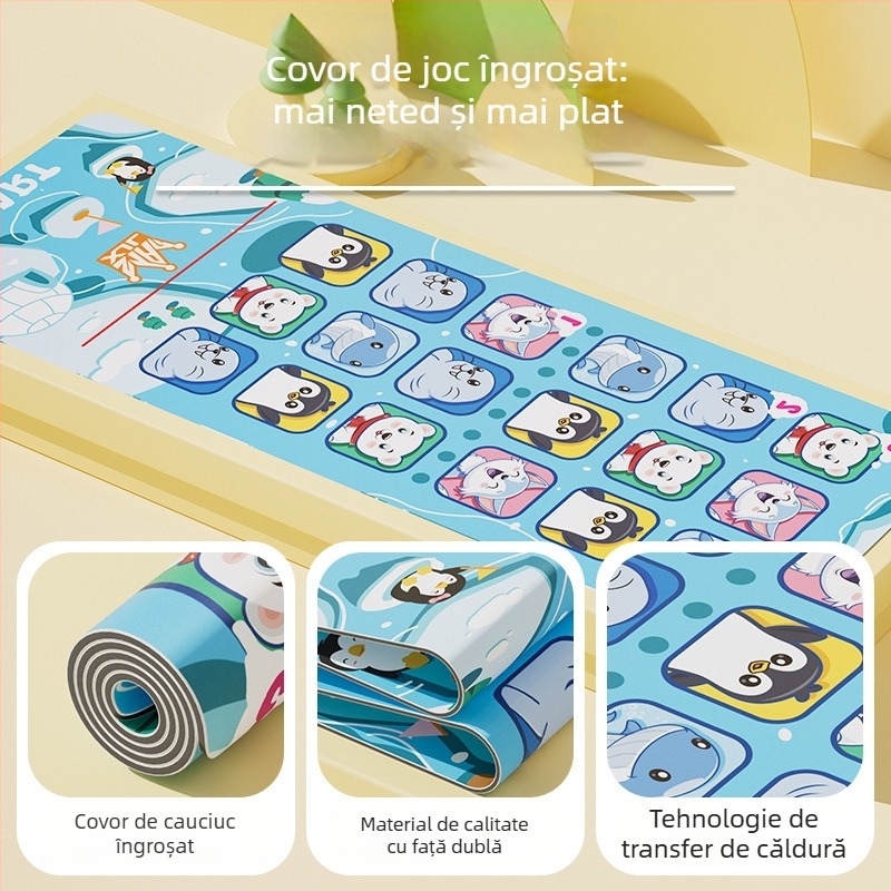 Joc de hochei pe masă - cinci în unu: curling și bowling, jucărie educațională interactivă pentru copii 4–6 ani, potrivit pentru interior