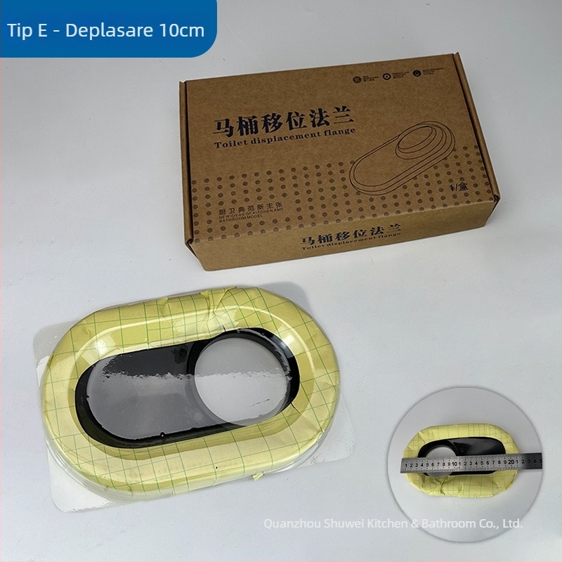 Inel de flanșă pentru toaletă, etanșant anti-miros și anti-scurgeri, adaptor îngroșat pentru creșterea înălțimii conductei