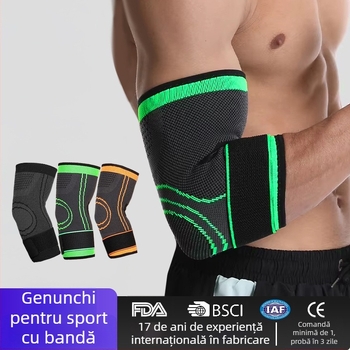 Chao Chi protecție cot pentru baschet - fibră de poliester, tricot respirabil, închidere cu bandă, pentru adulți