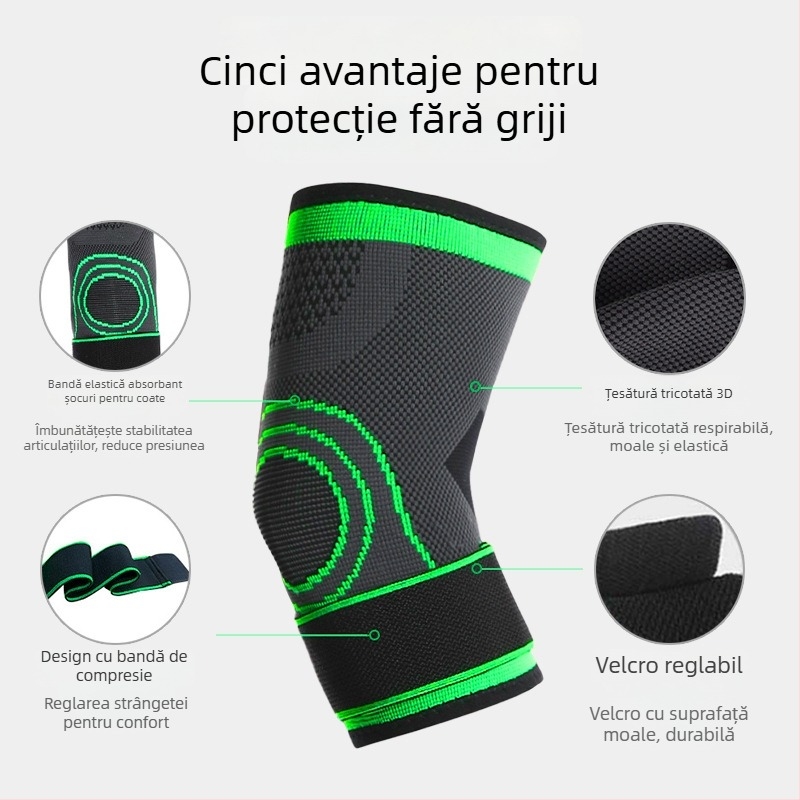 Chao Chi protecție cot pentru baschet - fibră de poliester, tricot respirabil, închidere cu bandă, pentru adulți