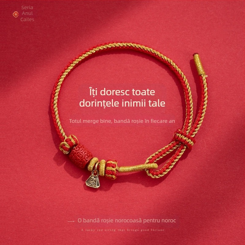 Bratara din șnur cu broderie, stil etnic unisex, origine Yiwu, marcă privată autorizată Fei Yi, ambalare en gros, lansare iarna 2025