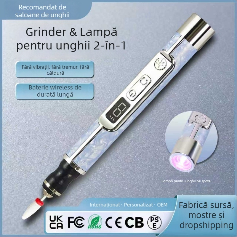 Polizor electric pentru unghii cu display LCD, model 8816-g, Nothing brand