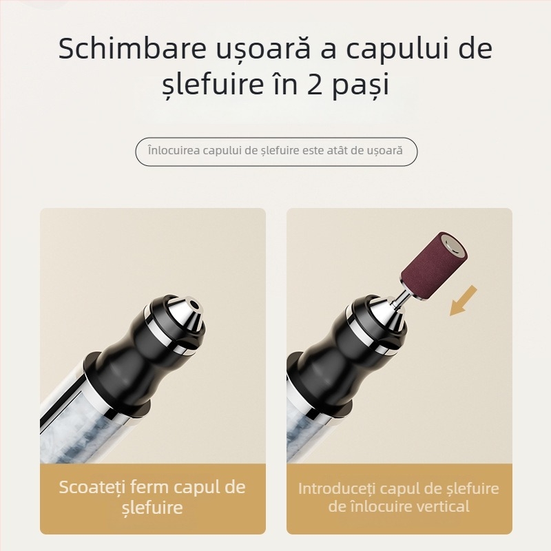 Polizor electric pentru unghii cu display LCD, model 8816-g, Nothing brand