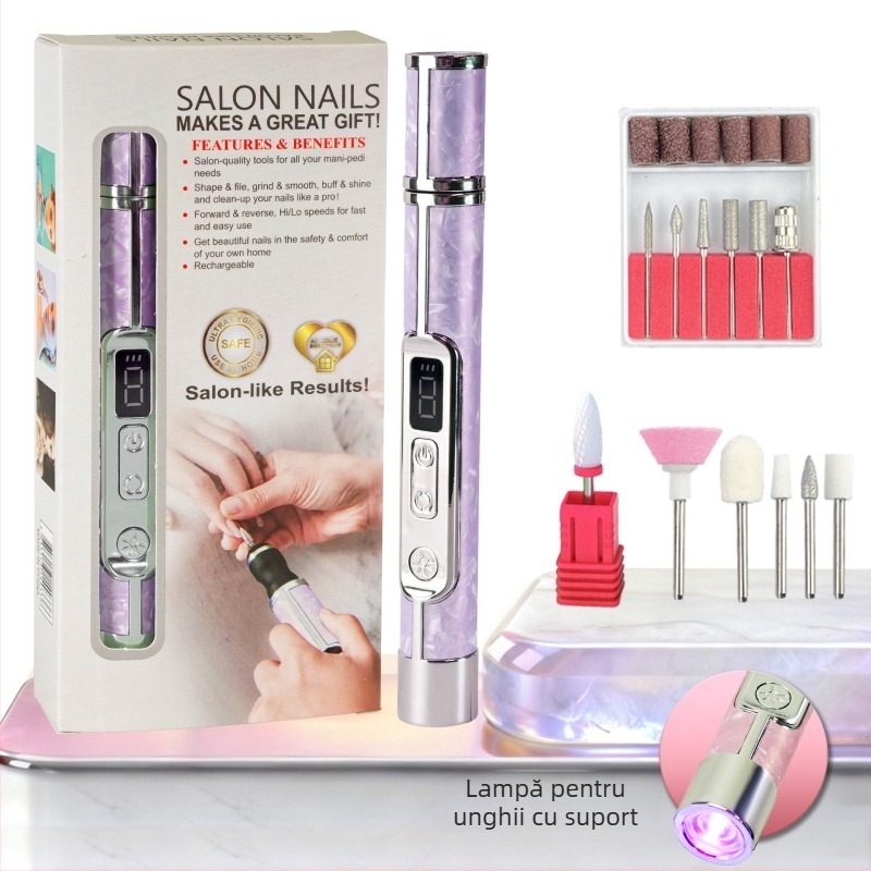 Polizor electric pentru unghii cu display LCD, model 8816-g, Nothing brand