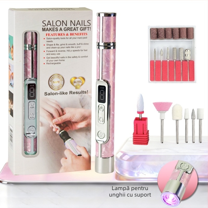 Polizor electric pentru unghii cu display LCD, model 8816-g, Nothing brand