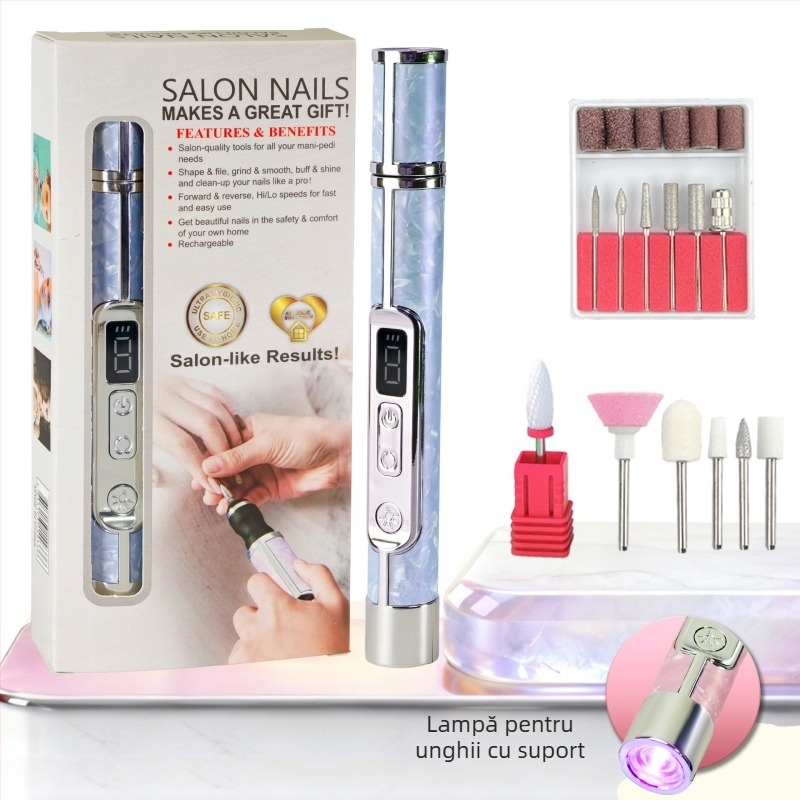 Polizor electric pentru unghii cu display LCD, model 8816-g, Nothing brand
