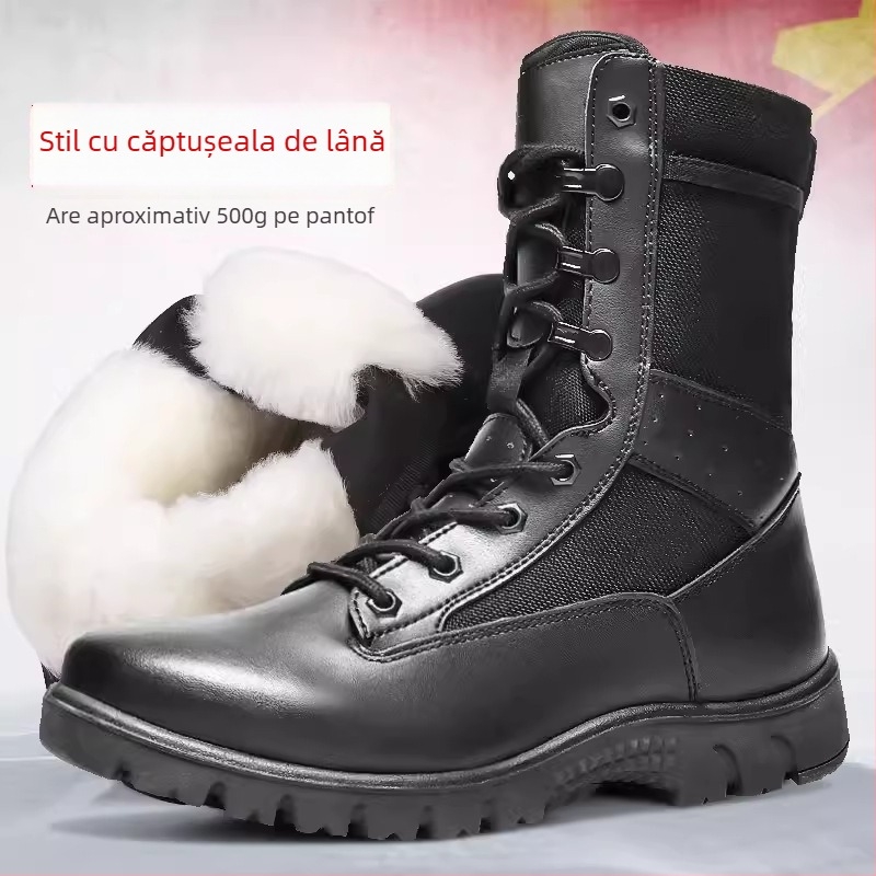 Ghete tactice înalte pentru exterior, impermeabile și respirabile, rezistente la uzură, cu talpă EVA și partea superioară din fibră superioară, bocanci de tip militar