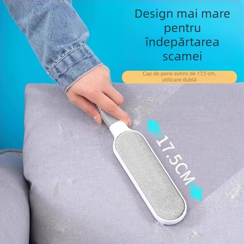 Perie electrostatică pentru îndepărtarea scamelor și a părului de pisică, pentru paltoane din lână și haine