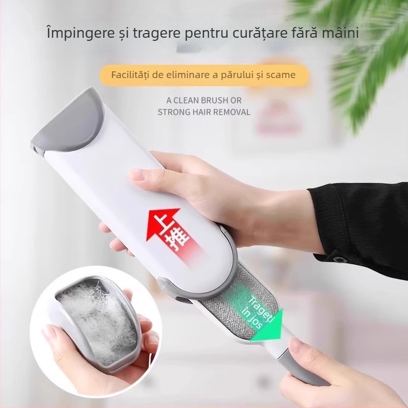 Perie electrostatică pentru îndepărtarea scamelor și a părului de pisică, pentru paltoane din lână și haine