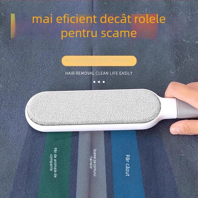 Perie electrostatică pentru îndepărtarea scamelor și a părului de pisică, pentru paltoane din lână și haine