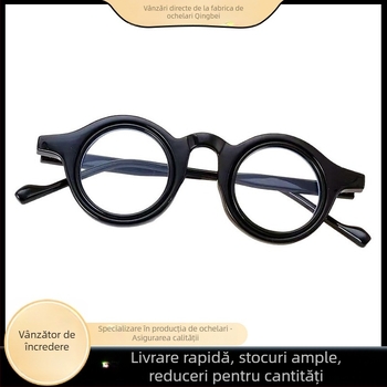 Ochelari de lectură cu anti-lumină albastră, rame rotunde din PC cu cadru integral, pentru fețe mari, lansare primăvara 2025