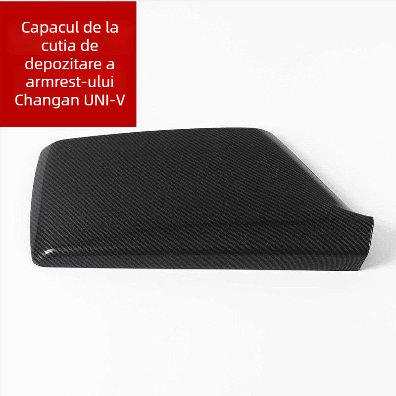 Baitu plastic cadru interior pentru consola centrală UNI-V, panou pentru suportul de pahare de apă, textură fibră de carbon, model 1, fără logo.