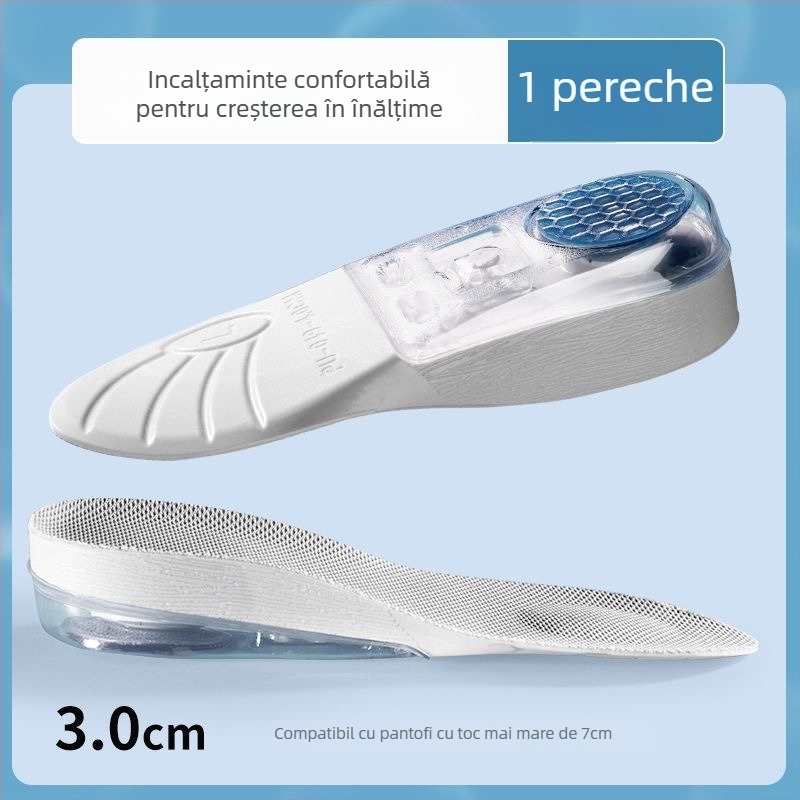 Talpă de creștere cu aer, PU, model B38, talpă întreagă, unisex