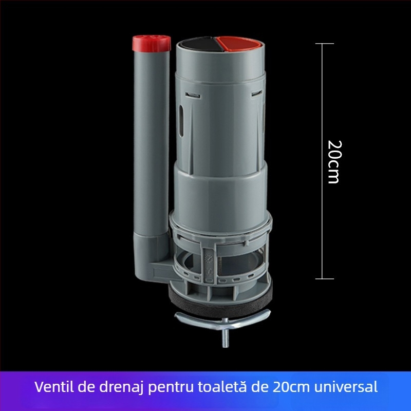 Set de butoane pentru flushing-ul toaletei — ABS, turnare prin injecție, valve universale de intrare și evacuare a rezervorului, acționare prin apăsare, marca Three penguins, origine Shandong