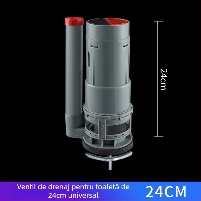 Set de butoane pentru flushing-ul toaletei — ABS, turnare prin injecție, valve universale de intrare și evacuare a rezervorului, acționare prin apăsare, marca Three penguins, origine Shandong