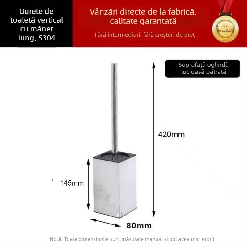 Perie de toaletă din oțel inoxidabil 304, montare podea și pe perete, stil modern minimalist, Yu shang