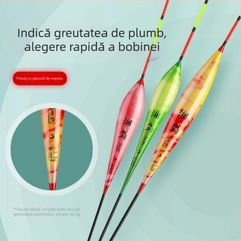 Plută de pescuit crap și caras — nano, ultra vizibilă, pentru apă mică și adâncă, aruncări la distanță, corp îngroșat, sensibilitate înaltă