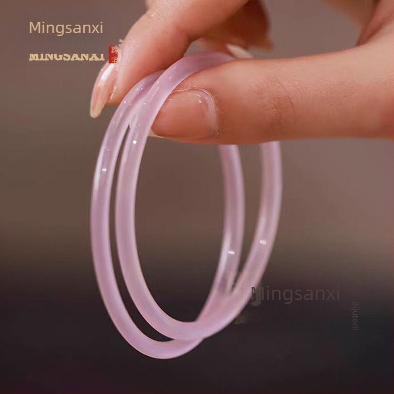 Brățară din agat chalcedon, brand Three Jubilee of the Ming Dynasty, origine Henan, stil mic și proaspăt, vară 2024