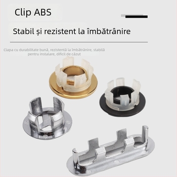 Capac decorativ pentru prelădirea chiuvetei, material: alamă+ABS, stil: modern minimalist, dop pentru chiuvetă de pe blat